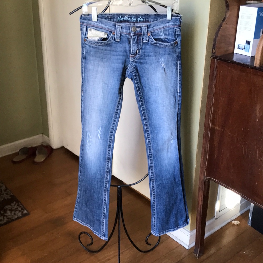 Plastic By Sly Jeans JR  Size 5 Boot Flap Pocket